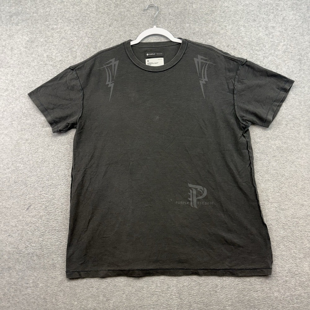 Purple Brand Shirt Mens M Black Purple Brand Subtle Graphic Streetwear